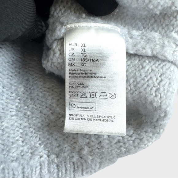 Divided Light Gray Cotton-Blend Shawl Collar Cardigan by H&M - Picture 14 of 15